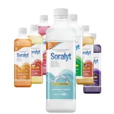 3 KIT Soralyt 450ml Hidratação Suplemento Alimentar de Minerais Liquido Isotônicas Uva Coco Guaraná