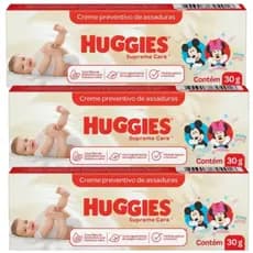 Creme De Assaduras Huggies 30g Supreme Care Preventivo Transparente Pomada de Assadura Baby Criança
