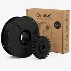 Filamento ABS Premium OrbitX 1,75mm 1kg Preto ou Branco para Impressora 3D Alta Resistência