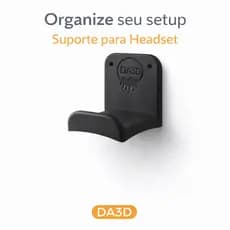 Suporte Headset Gamer Parede Mesa Fone Ouvido Gancho Organizador Adesivo Forte Dupla Face