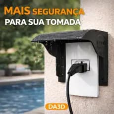 Capa Protetora Tomada Externa 4x2 Chuva Sol Proteção Caixa Parede Água Segurança Elétrica Residencia