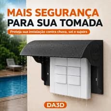 Capa Protetora Tomada Externa 4x4 Proteção Chuva Sol Água Segurança Elétrica DA3D