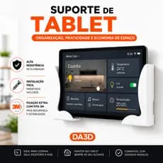 Suporte De Parede Tablet Universal iPad Samsung Celular Fixo Prático Cozinha Escritório