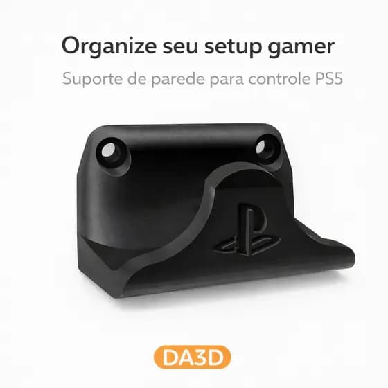 Suporte Controle PS5 PS4 Parede Organizador Gamer DualSense DualShock Fácil Instalação