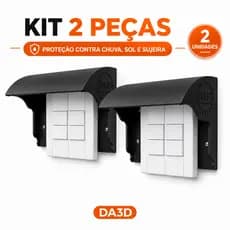 Kit 2 Capas Protetoras Tomada Externa 4x4 Chuva Sol Água Segurança Elétrica Parede