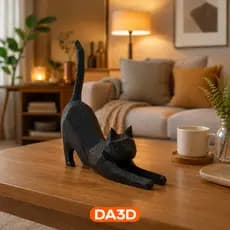 Gato Decorativo Grande 18cm Escultura Moderna Minimalista Sala Quarto Estante Mesa Presente