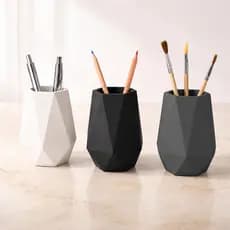 Porta Lápis Organizador 3D Mesa Porta Caneta Porta Pincel Escritório Escolar Moderno Decorativo Multiuso
