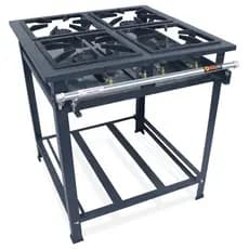 Fogão Industrial Profissional  4 Bocas Alta Pressão P5 30x30cm  Metalfour Reforçado P5