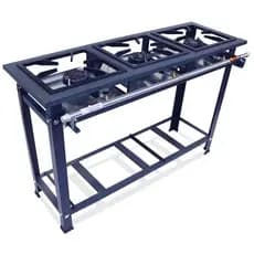 Fogão Industrial 3 Bocas 30x30cm Alta Pressão P5  Metalfour Reforçado Oferta