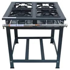 Fogão Industrial 4 Bocas Baixa Pressão P5 2QS 2QD Metalfour Cozinha Restaurante Perfil 5 Super Reforçado -Oferta