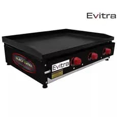 Chapa Para Lanches Porções Hambúrguer a Gás 80X40 Black 5mm Reforçaca  EVITRA =OFERTA