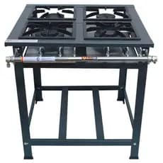 Fogão Industrial 4 Bocas Baixa Pressão P5 2QS 2QD P5 Super Reforçado Restaurante Lanchonete Super Oferta