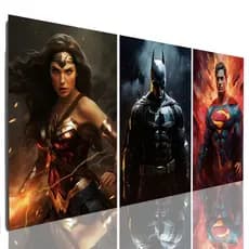 Quadro Decorativo Mosaico Liga da Justiça Sala Grande