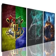 Quadro Decorativo Mosaico Casas Harry Potter Sala Grande
