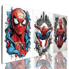 Quadro Decorativo Mosaico Homem Aranha Infantil Sala Grande
