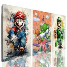 Quadro Decorativo Mosaico Super Mario Sala Grande