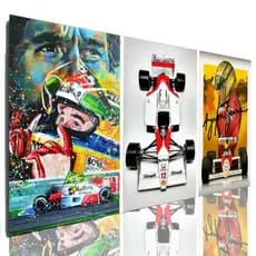 Quadro Decorativo Mosaico Ayrton Senna Mosaico Sala Grande
