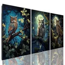 Quadro Decorativo Mosaico Coruja Sala Quarto Grande Envio Rapido