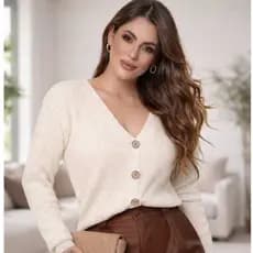 Casaquinho Com Botão Trico casaquinho botao feminino casaco feminino tricot