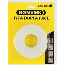 Fita Dupla Face BOMVINK BOM-1302 10mm x 2m Alta Aderência Fixação Forte Adesiva para parede e decoração