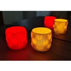 Luminária romântica coração vela LED decorada casal decoração quarto mesa namorados
