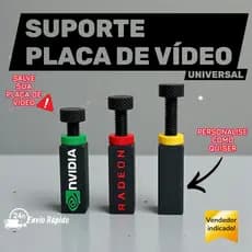 Suporte Placa de Vídeo Ajustável GAMER Vertical GPU HD PC NVIDEA AMD acessórios PC