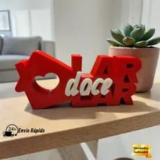 Letreiro Decorativo “Lar Doce Lar” em Plástico Premium – Enfeite Mesa Sala Quarto Escritório Decoração Presente