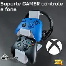 Suporte Gamer universal Porta Controle Videogame XBOX Fone de Ouvido Headset