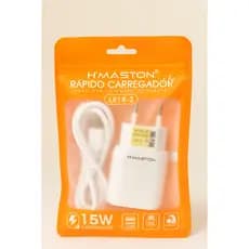 Carregador Celular para Iphone H'Maston – 2 USB, Rápido e Seguro - LR17-2