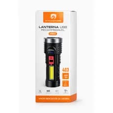 Lanterna USB Recarregável H’Maston HW01 – COB LED Alta Potência