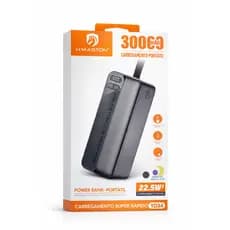 Power Bank Portátil H’Maston 30000mAh 22.5W Carregamento Rápido – Modelo YD34