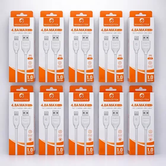 Cabo para Iphone Turbo de 1 metro H'Maston - KIT 5 Cabos ou 10 Cabos
