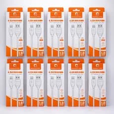 Cabo para Iphone Turbo de 1 metro H'Maston - KIT 5 Cabos ou 10 Cabos