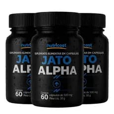 3 Jato Alpha 60 caps Fórmula avançada - Mais energia no dia a dia Masculino