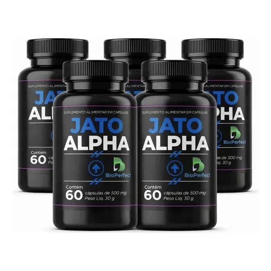 Kit 5 Jato Alpha 60 Cápsulas - Suplemento Saúde Do Homem Mar Sem Sabor