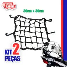 2 Rede elástica de Moto, Aranha de moto ou Motocicleta Capacete 30x30 cor preferida