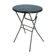 Mesa Bistrô Dobrável Compacta Moderna Espaço Pequeno Varanda Jardim Preta