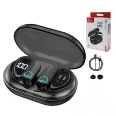 Fone Bluetooth Esportivo G37 com Gancho, Base de Carga LED, Grave Potente e Toque Inteligente jehnny