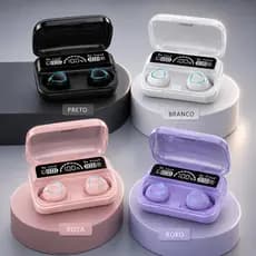 Fone Bluetooth TWS 5.3 Premium Hi-Fi | Touch Inteligente | Display LED Digital | Redução de Ruído