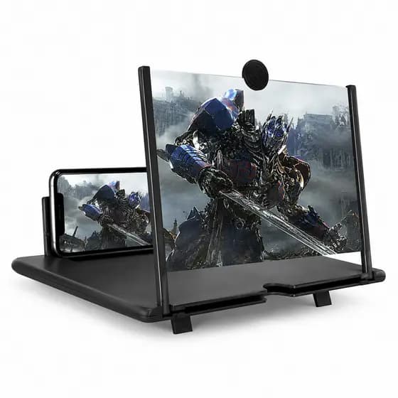 Tela Lupa Ampliadora para Celular 10 Polegadas Zoom HD Suporte Dobrável Portátil Universal