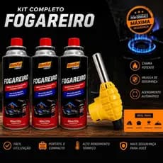 Kit Maçarico Portátil Profissional Culinária Gourmet Flambar Caramelizar Adicionar Cores e Texturas