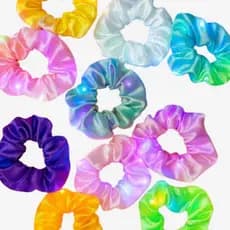 Scrunchies de Cabelo Luminosos LED Faixas Elásticas Cetim Femininas para Festas