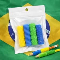 KIT 4 Mordedor Sensorial para Lápis Antiestresse TDAH Autismo