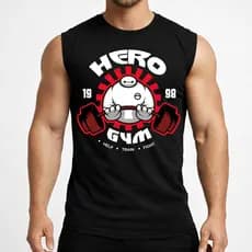 Camiseta Masculina Regata Machão Hero Academia Musculação Croosfit 100% Algodão