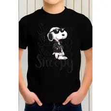 Camiseta Infantil Snoop Cachorro 100% Algodao Camisa Blusa Agasalho