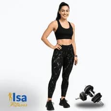 Calça Legging Marmorizada (Tamanho P) rajada fitness academia esporte
