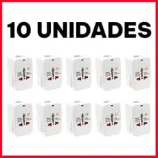Kit 10 Adaptor Tomada International All-in-one Adaptador Universal Para Todos Tipos de Tomadas