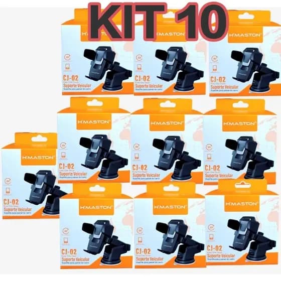 Kit 5 e 10 Suporte Celular Carro GPS Suporte para Celular Carro Ventosa Ajustável