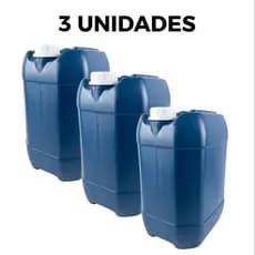 kit 3 Galão 20 Litros Plástico reservatório Novo