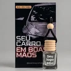 Kit 5 ou 10UN Pingente Difusor Aromatizador para Carro Personalizado com Sua Logo + Cartão Presente